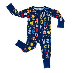 NWT LS Navy alphabet friends zippy 3T